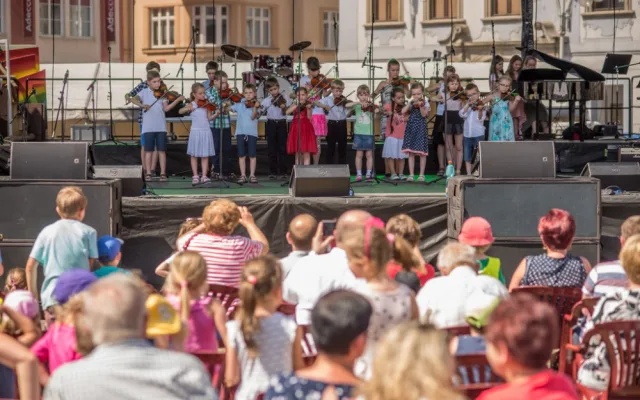 Happening ZUŠ Open v Českých Budějovicích.