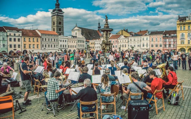 Tomáš Kadlec - Jihočeský Univerzitní Orchestr na náměstí Přemysla Otakara II.