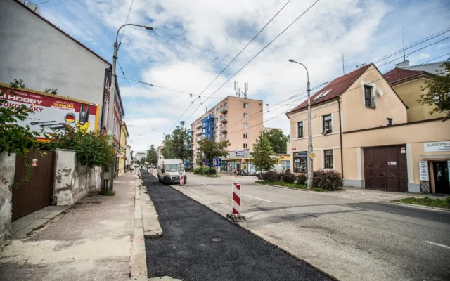 Oprava vodovodního řadu na Lidické třídě.