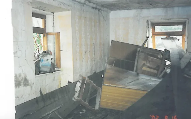 Mlýn po ničivé povodni.