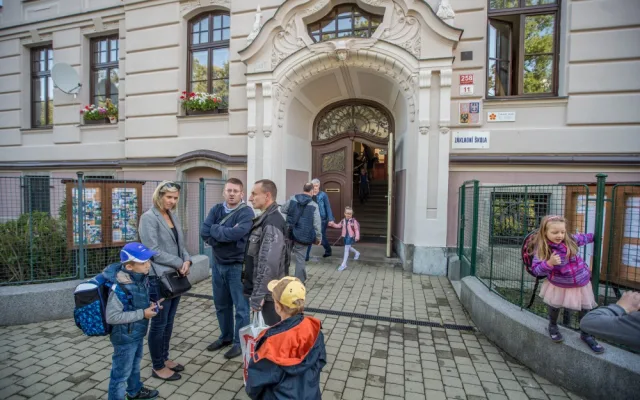 První školn den v budějckých školách