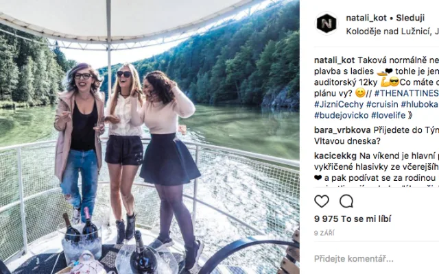 Instagramový příspěvěk Natálie Kotkové