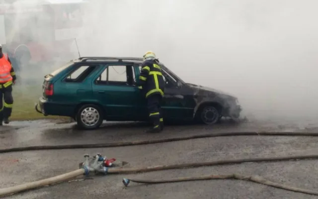 Požár stodoly v Radošovicích