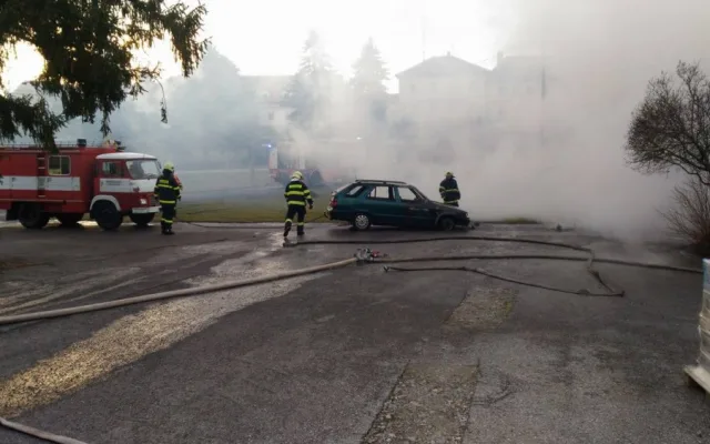 Požár stodoly v Radošovicích