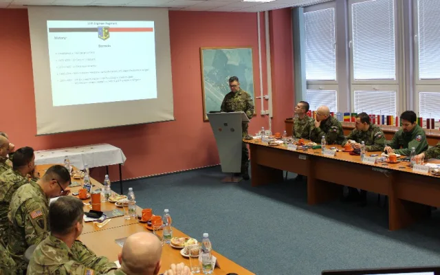 Během prezentace byli hosté seznámeni se strukturou, úkoly či záměrem společných výcvikových aktivit v letech 2018 a 2019