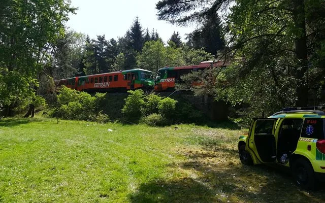 Mezi železničními stanicemi Vrábče a Křemže, u Mříče na Českokrumlovsku, se ve čtvrtek 3. května, srazily dva osobní vlaky.