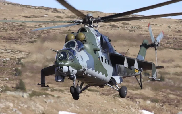 Zájemci si budou moct zblízka prohlédnout vrtulník Mi-24. Zdroj: Jan Kouba, Ministerstvo obrany,