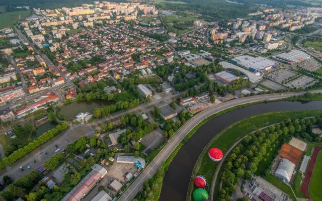 Balony na Českými Budějovicemi.