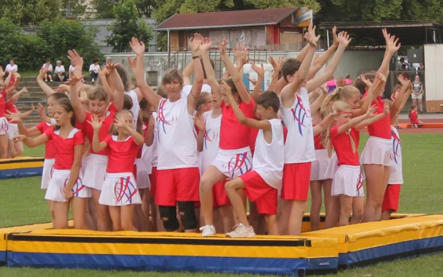 Krajský všesokolský slet v Českých Budějovicích.