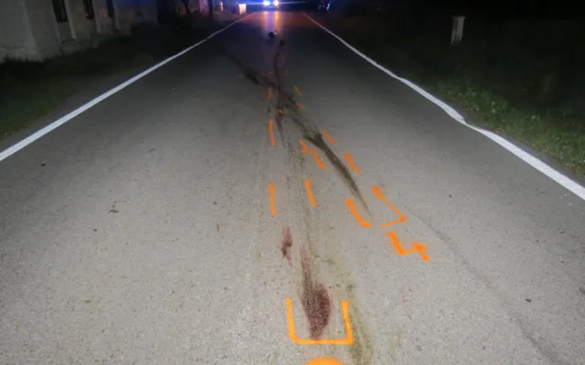 U Branišova došlo k neobvyklé dopravní nehodě. Motorkář se střetl se srnou.