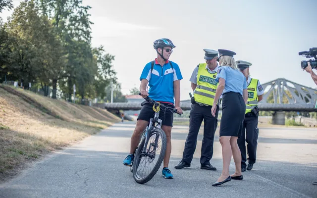 Dopravně preventivní akce zaměřená na cyklisty v Českých Budějovicích