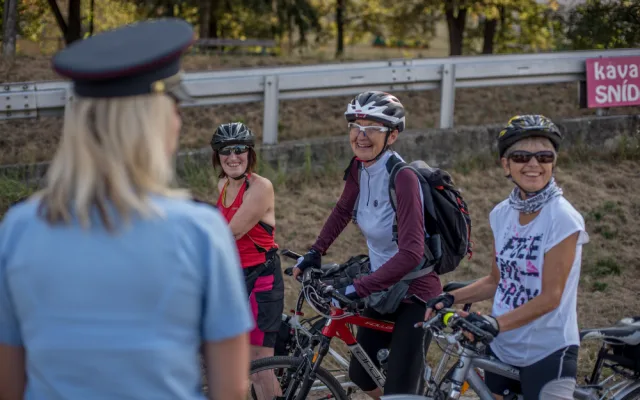 Dopravně preventivní akce zaměřená na cyklisty v Českých Budějovicích