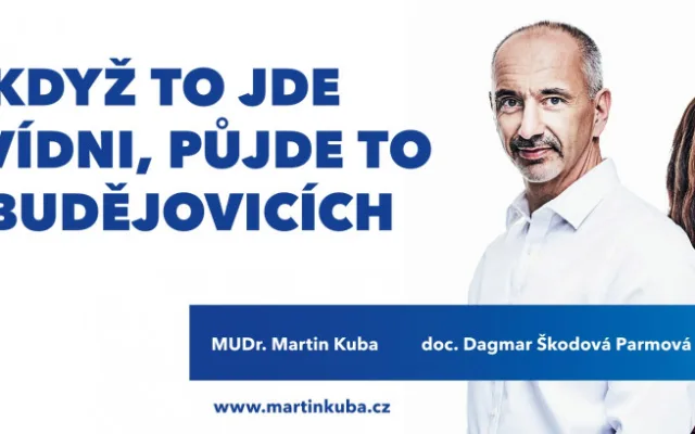 Martin Kuba a dvojka na kandidátce Dagmar Škodová Parmová.