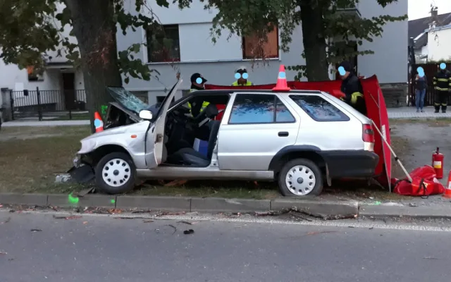 Dopravní nehoda ve Vodňanech, při které zemřel spolujezdec a řidič utrpěl středně těžké zranění.