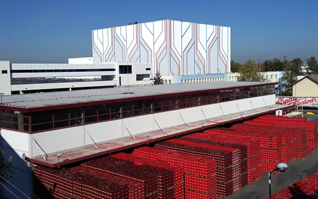 Nové logistické centrum Budějovického Budvaru.