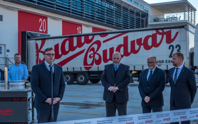 Slavnostní otevření nového logistického ventra Budějovického Budvaru.
