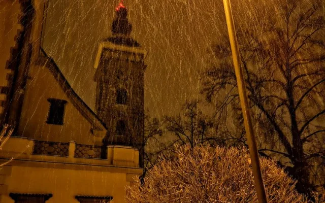 Zasněžené Budějce od Tomáše
