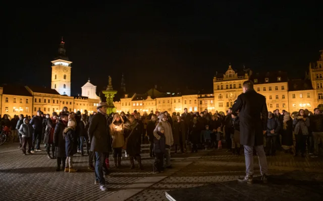 Lidé na náměstí uctili památku Jana Palacha