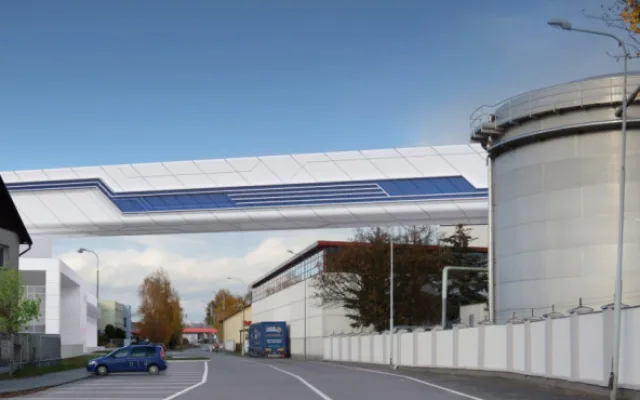 Technologický most - pohled od jihu