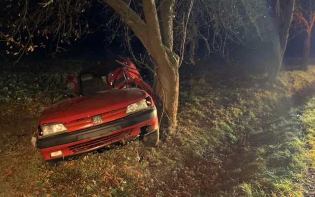 K tragické dopravní nehodě došlo dnes večer u obce Olešná na Písecku. Osmačtyřicetiletý řidič dostal na mírně namrzlé silnici pravděpodobně smyk a narazil do stromu. Svým zraněním bohužel na místě podlehl.