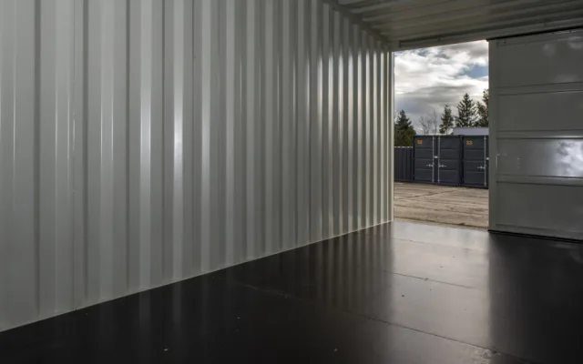 Pohled ze skladového kontejneru Kremzow self-storage – samoobslužné sklady České Budějovice