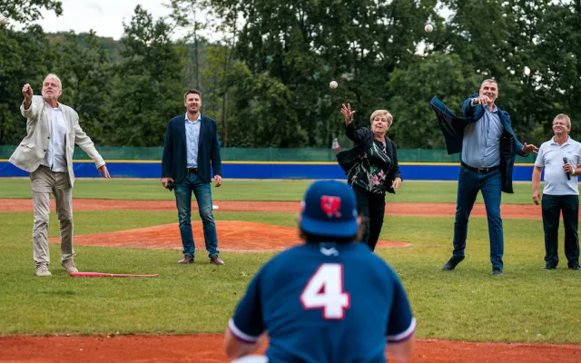 Baseballovou exhibici vyhrál tým extraligových hvězd