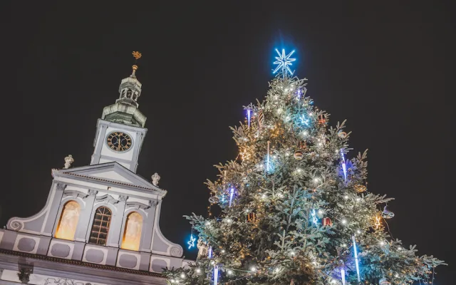 Vánoční strom už rozsvítily i Budějce. Adventní program bude online