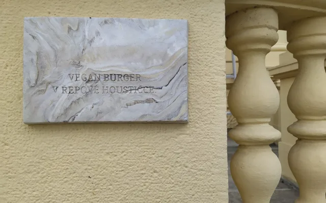 Vegan burger v řepové houstičce.