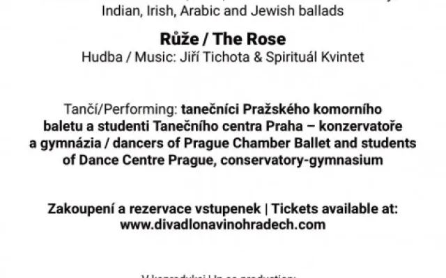 Carmina Vetera. Pražský komorní balet přijede do Třeboně