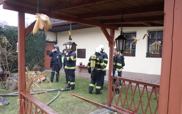 Požár zničil rodinný dům na Táborsku, vznikla škoda dva miliony korun