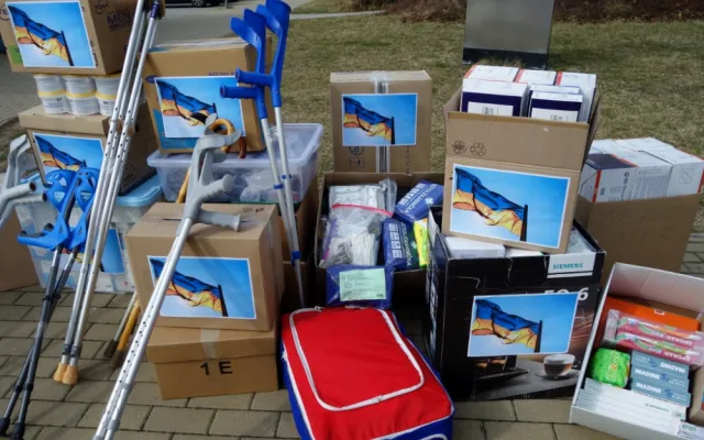 Zdravotnická materiální pomoc shromážděná ve sbírce pořádané ZSF JU už míří na Ukrajinu