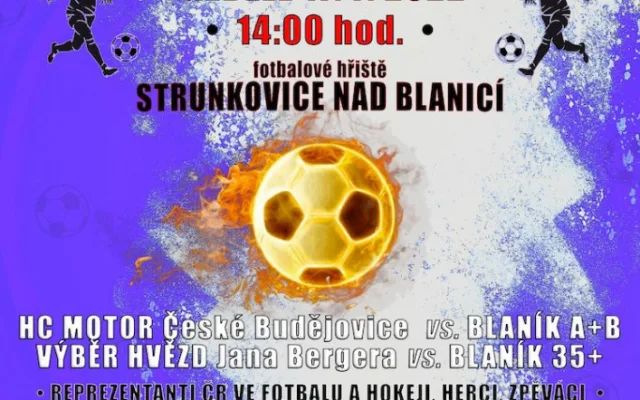 Ve Strunkovicích obuje kopačky Motor, představí se i Červenka, Kohák nebo Machálková