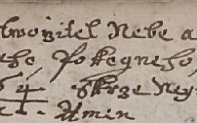 Bůh všemohoucí, stvořitel nebe a země, rač nám všem prožíti radostného, pokojného, úrodného a zdravého roku 1664 skrze nejmilejšího Pána našeho Ježíše Krista. Amen (zápis faráře v matriční knize k počínajícímu roku 1664)