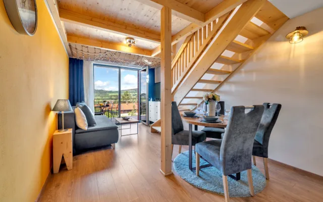 Apartmány mají různou velikost, pohodlí nabízí párům i rodinám s dětmi.
