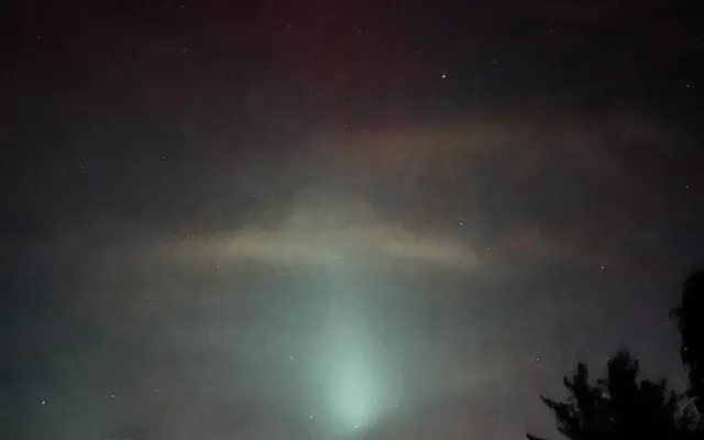 FOTO: Polární záře roztančila nebe nad Šumavou