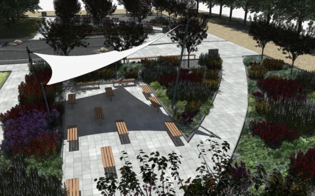 Vizualizace plánované podoby náměstí.