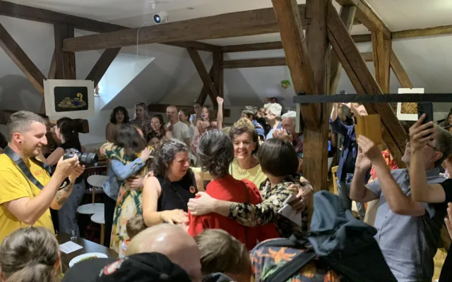 Oslavy při vyhlášení titulu. Foto: Jakub Bartoš