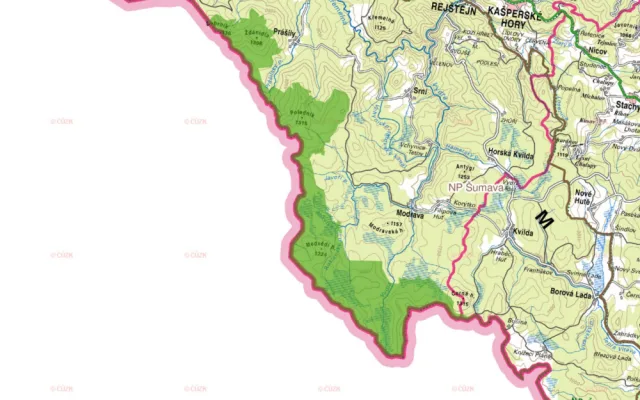 Mapa území.