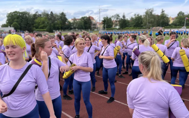 Sokolský slet roztančil České Budějovice, zúčastnilo se ho několik stovek vystupujících.