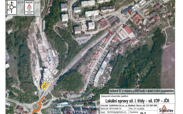Dopravu v Českém Krumlově omezí jednodenní uzavírka kruhového objezdu U Trojice
