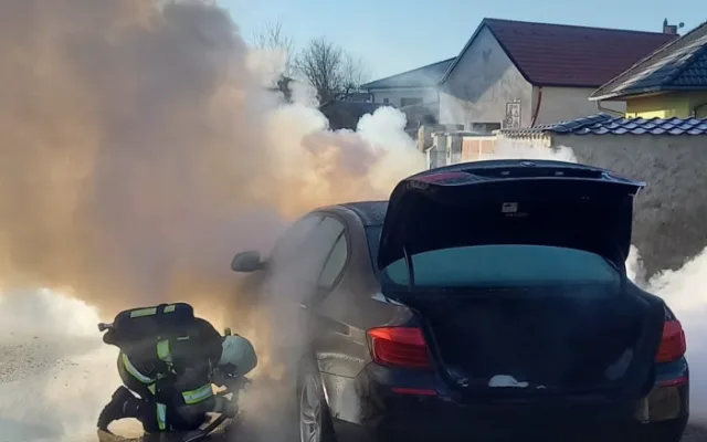 Na Rudolfově dnes ráno shořel bavorák