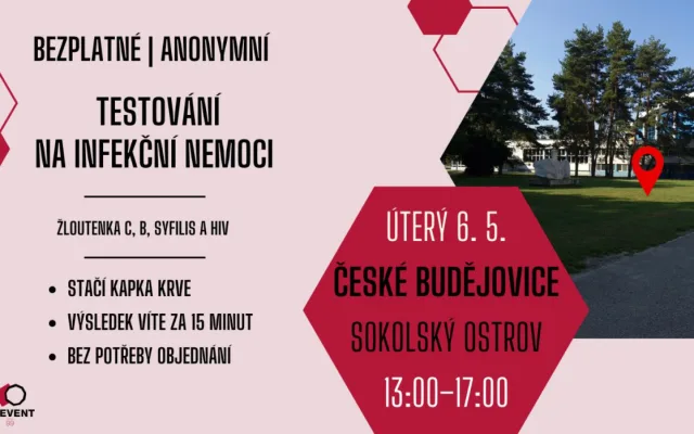 PREVENT 99 nabídne v Budějovicích bezplatné testování na infekční nemoci