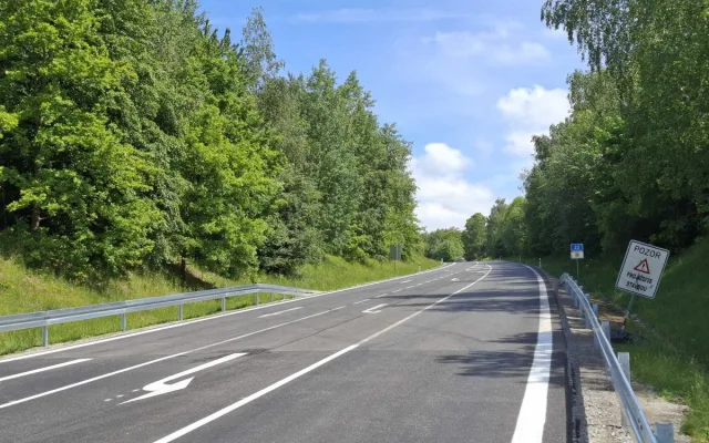 Silnice I/22 mezi Lidmovicemi a Vodňany je po rekonstrukci opět průjezdná