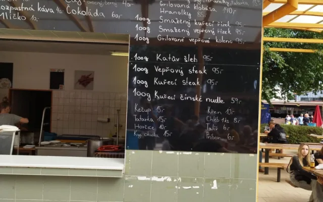 Klobása a langoš za 150, burger i za 250. Obědy se mohly rodinám na živitelce prodražit