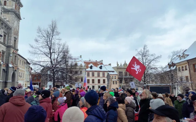 Demonstrace v Prachaticích