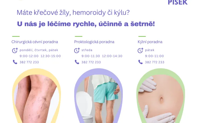 šetrné operace-křečové žíly, hemoroidy, kýla