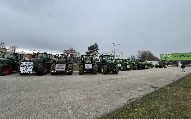 Protestní akce v Českých Budějovicích.