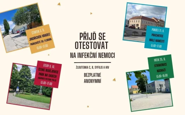 Otestujte se na infekční nemoci zdarma. Sanitka zamíří do čtyř jihočeských měst