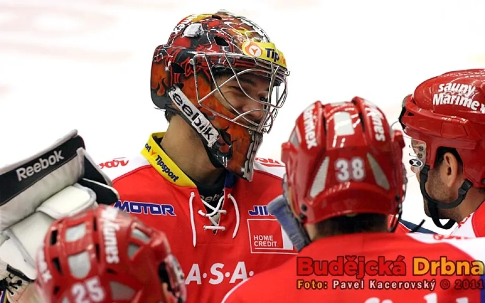 Velká opora HC Mountfield - gólman Jakub Kovář