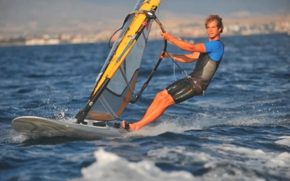 Jediný budějcký olympionik, budějcký windsurfař Karel Lavický